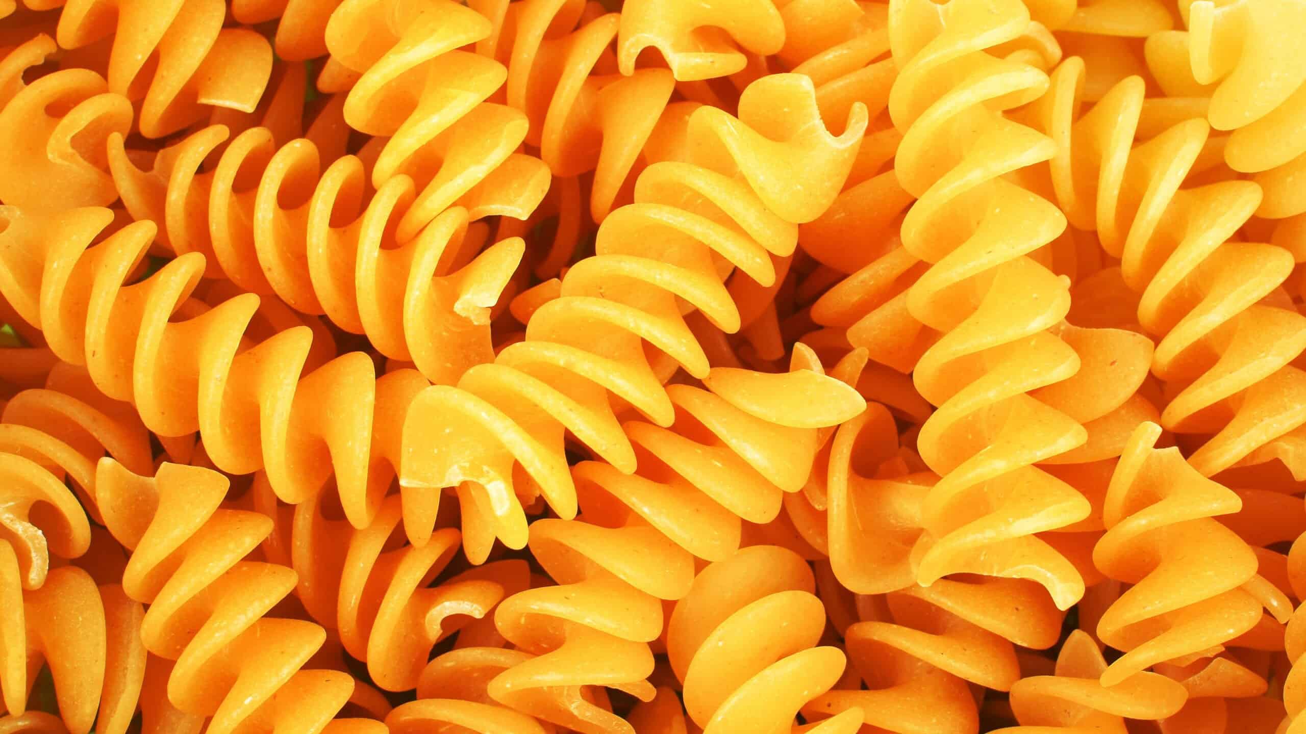 rotini pasta close up