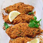 Baked in Bread Crumbs Chicken Breast