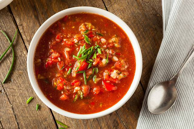 Spicy Homemade Gazpacho Soup