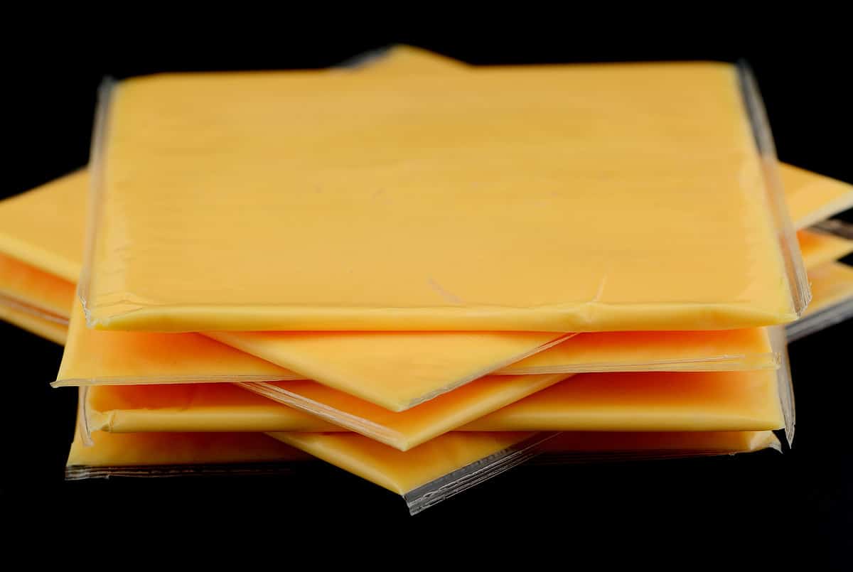 American Cheese slices in packaging 