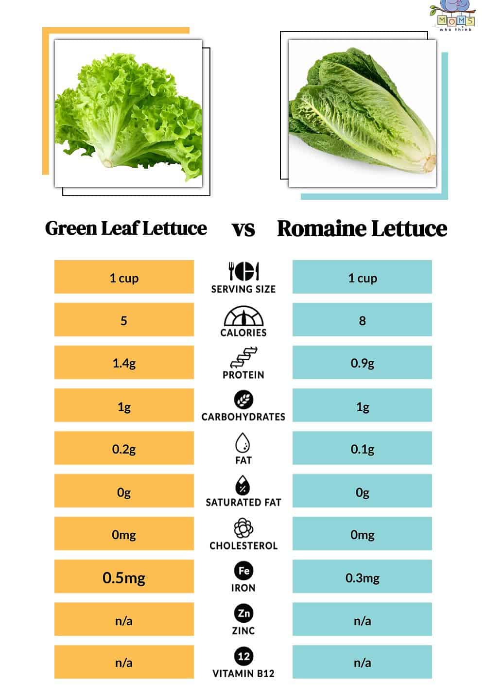 Green Leaf Lettuce vs Romaine Lettuce Nutritional Facts