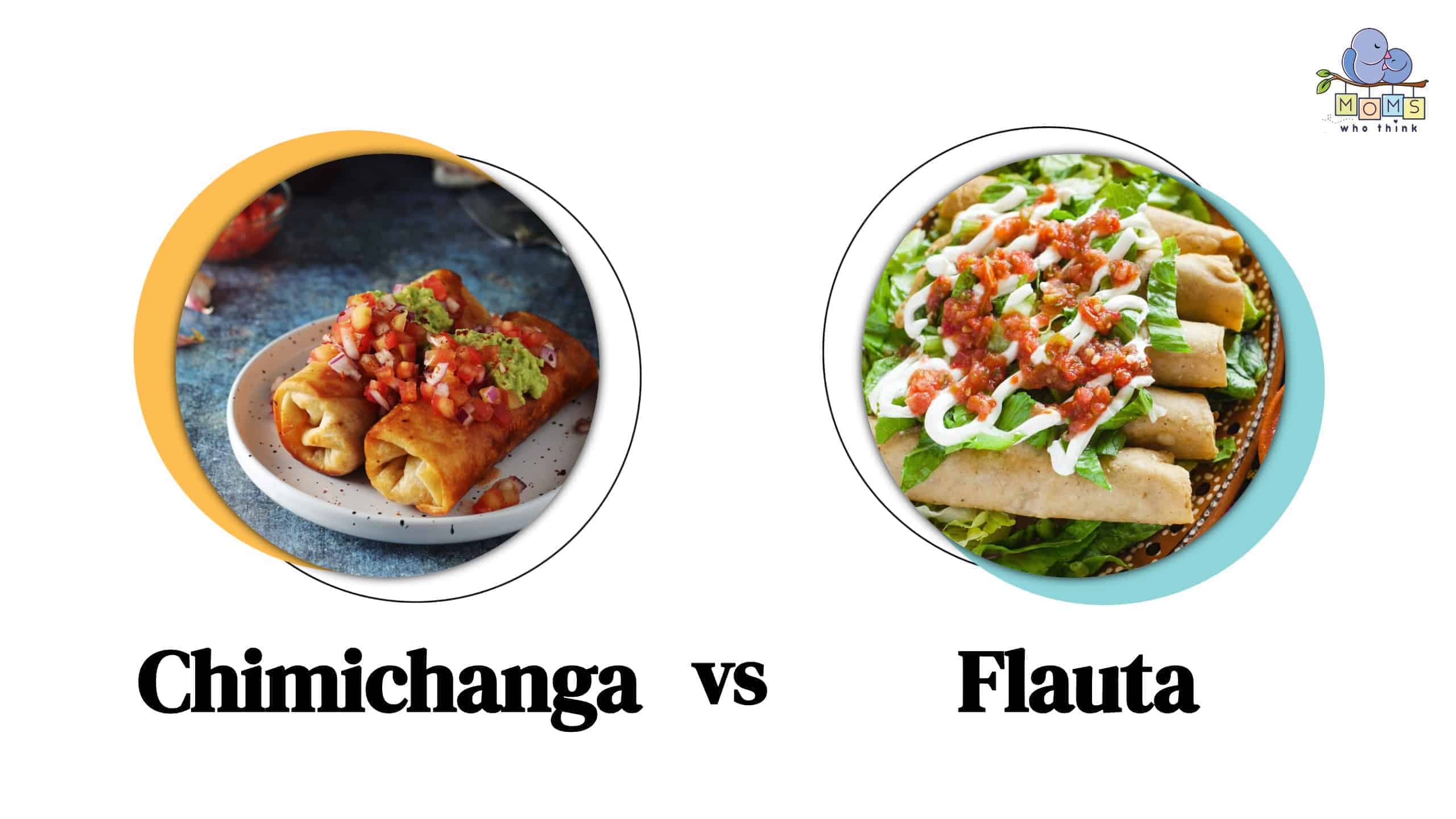 Chimichangas vs. Flautas: Features Image with both dishes.