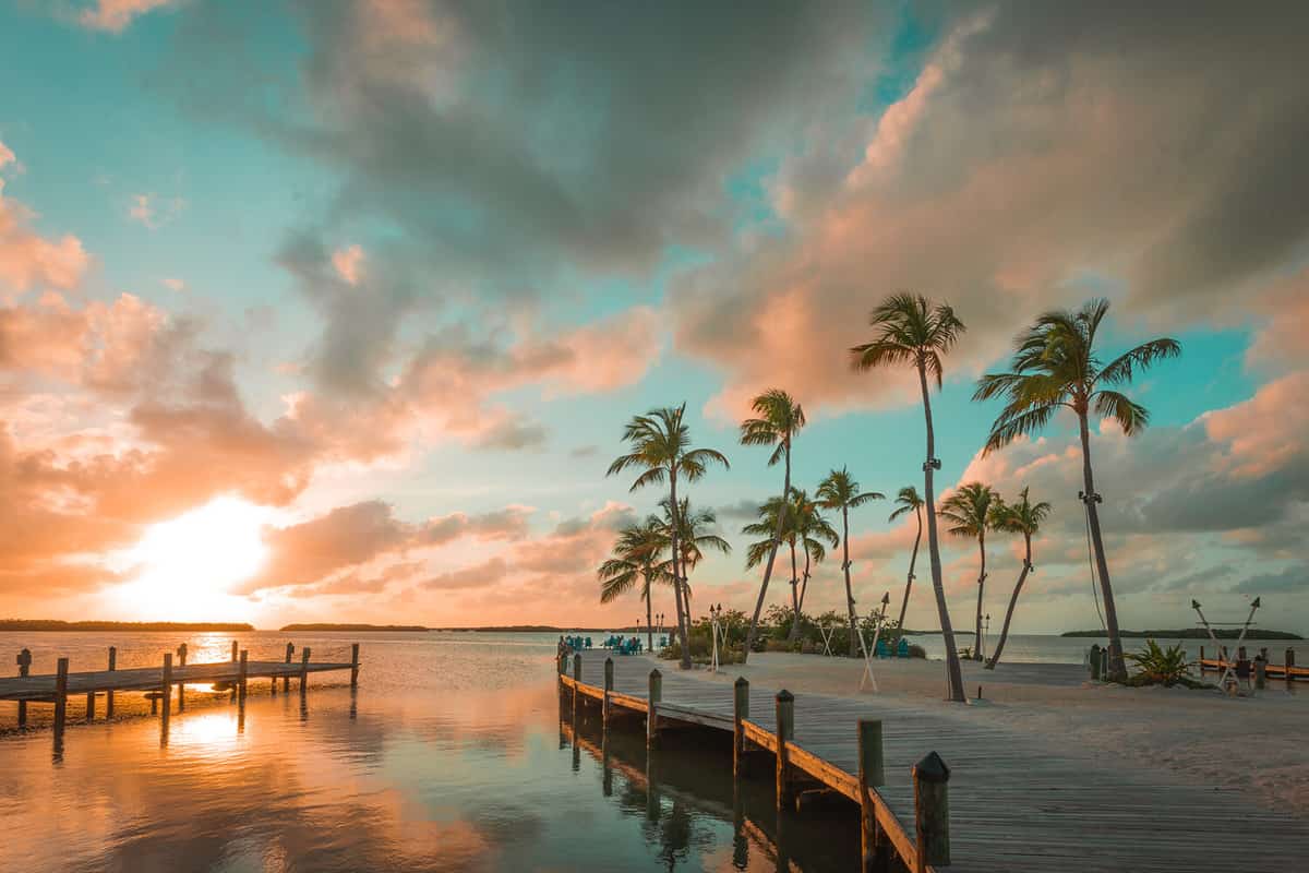 Scenic Sunset Shot in the Keys Florida