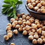 Raw Chickpeas in a bowl. Chickpeas is nutritious food. Healthy and natural vegetarian food