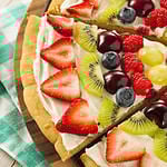 Red, White, and Blue Fruit Pizza