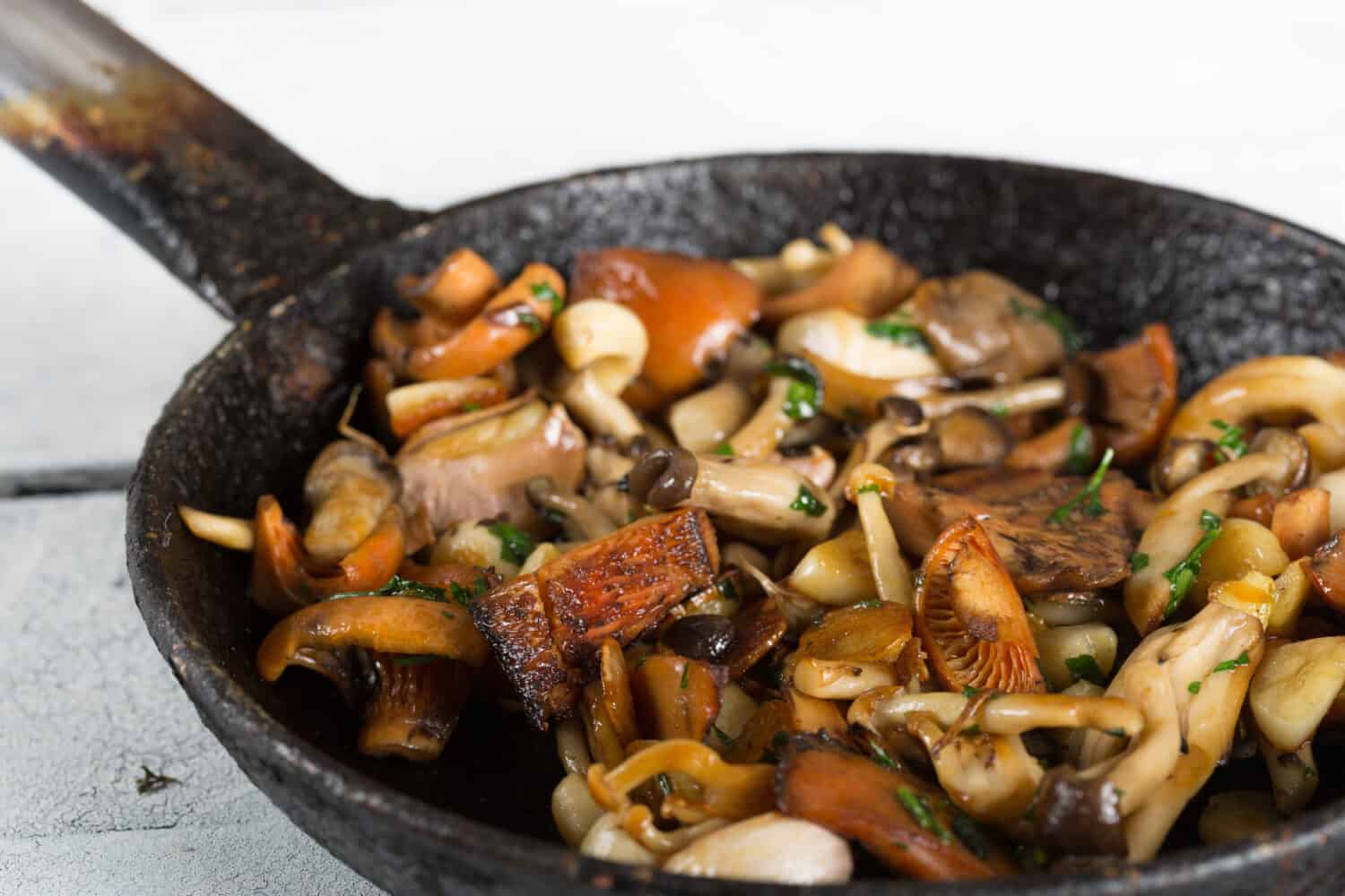 Sauteed wild mushrooms with garlic and parsley