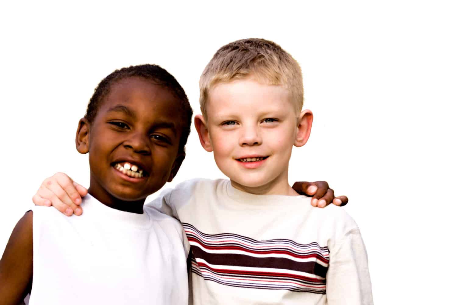 friends on white background