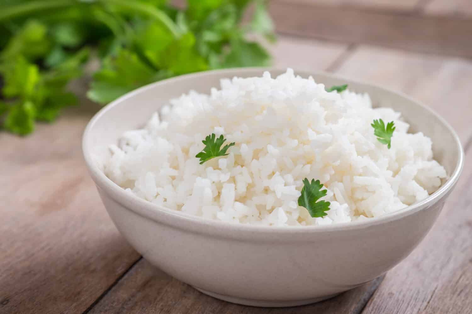 White rice in bowl