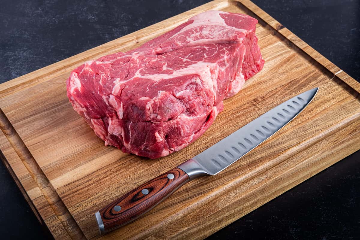 Chuck Roast on cutting board