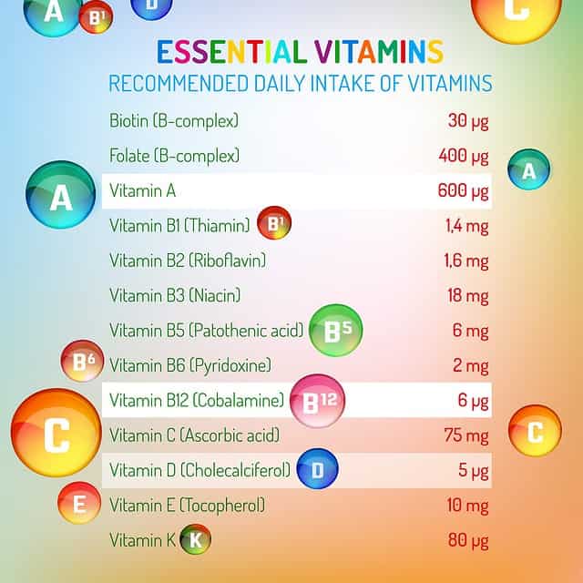Simple Essential Vitamin Chart Makes Living Healthy So Much Easier