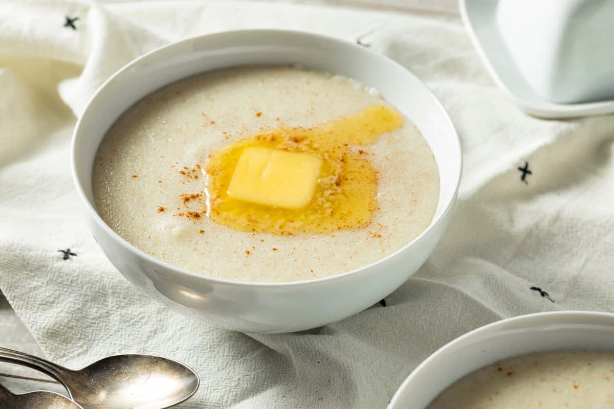 Homemade Healthy Creamy Wheat Farina Porridge for Breakfast