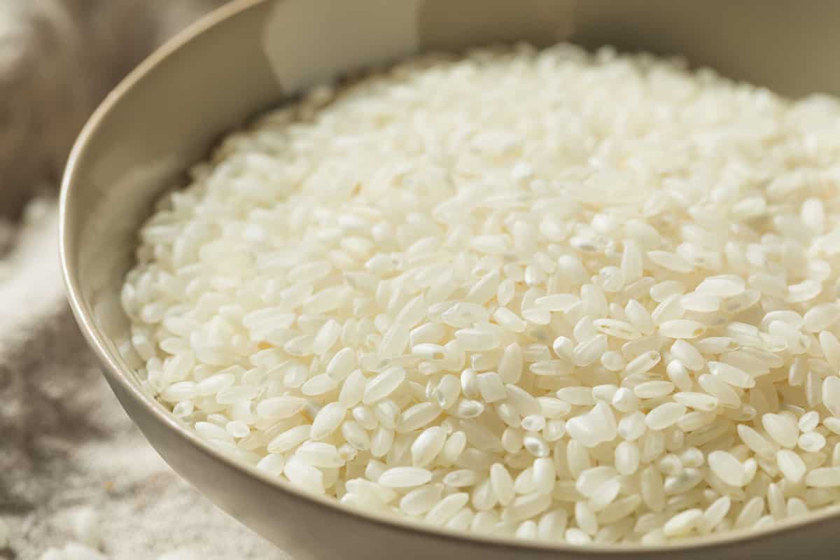 Dry White Texmati Rice in a Bowl
