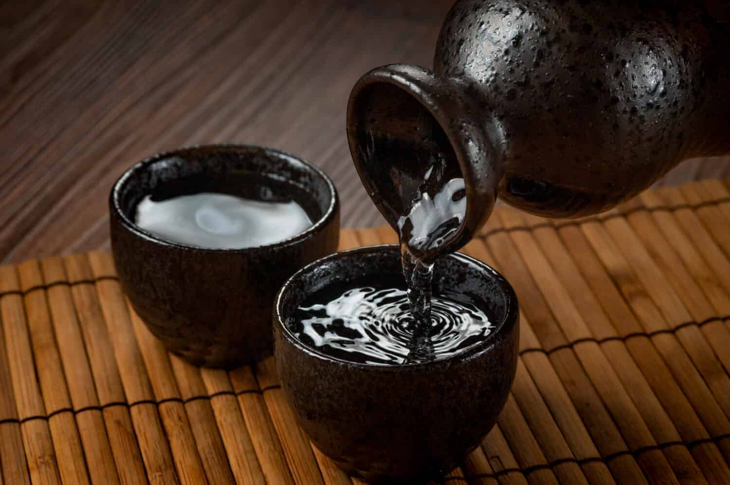 Image of warm sake on the tray