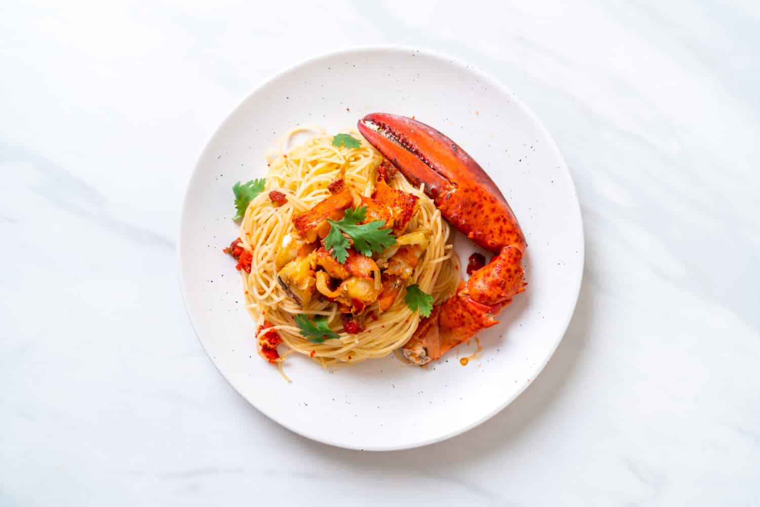 Pasta all'astice or Lobster spaghetti - Italian food