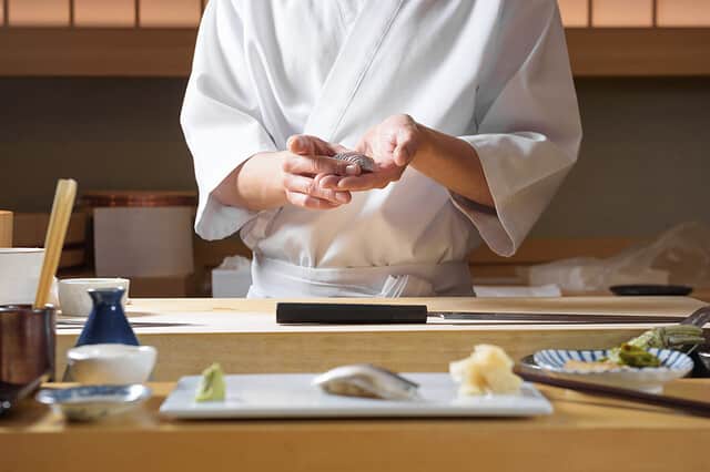 Sushi omakase Japanese traditional food