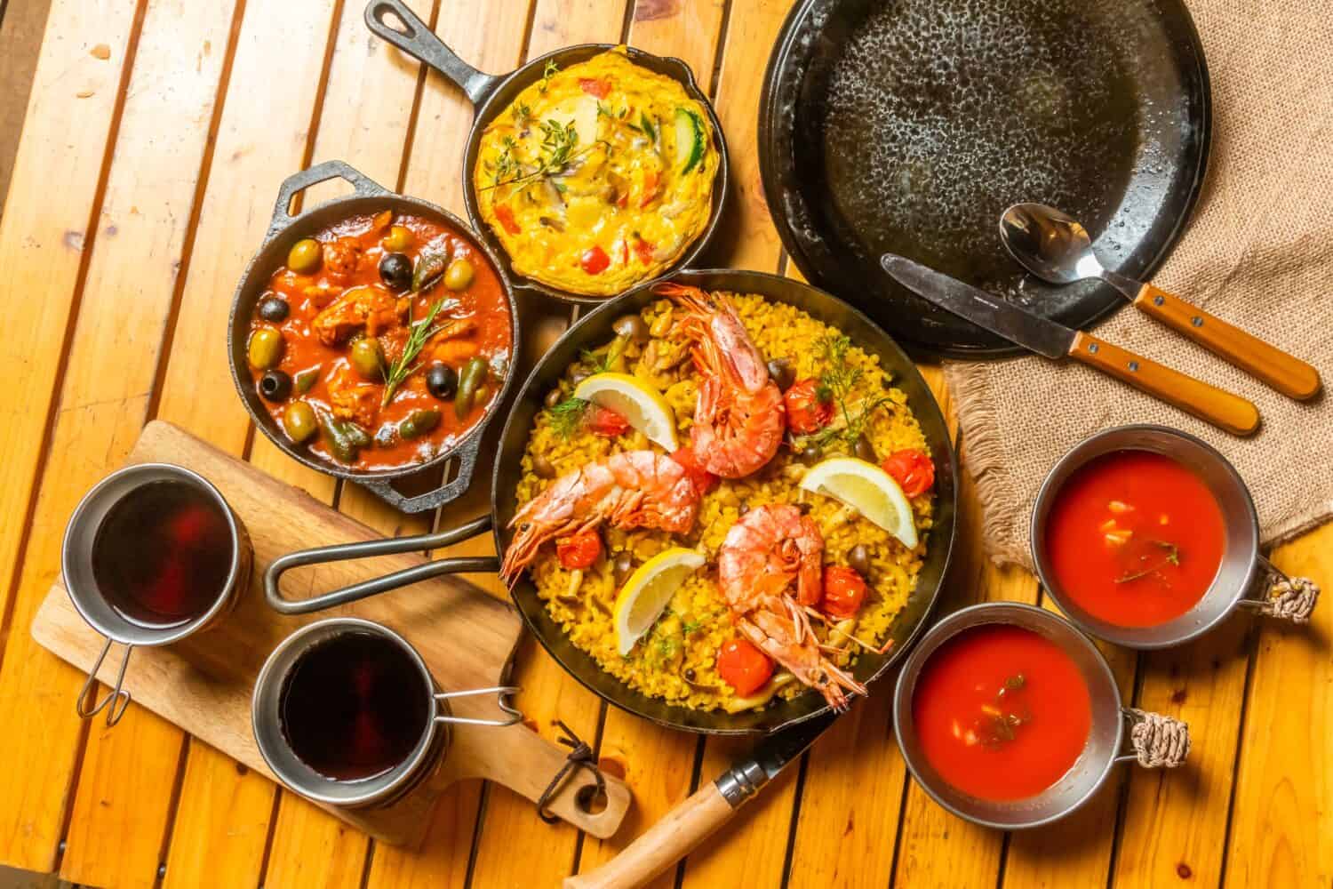 Typical Spanish rice dish paella