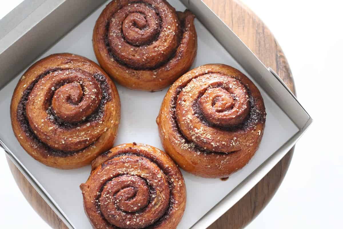 glazed cinnamon roll swirl bun morning bun