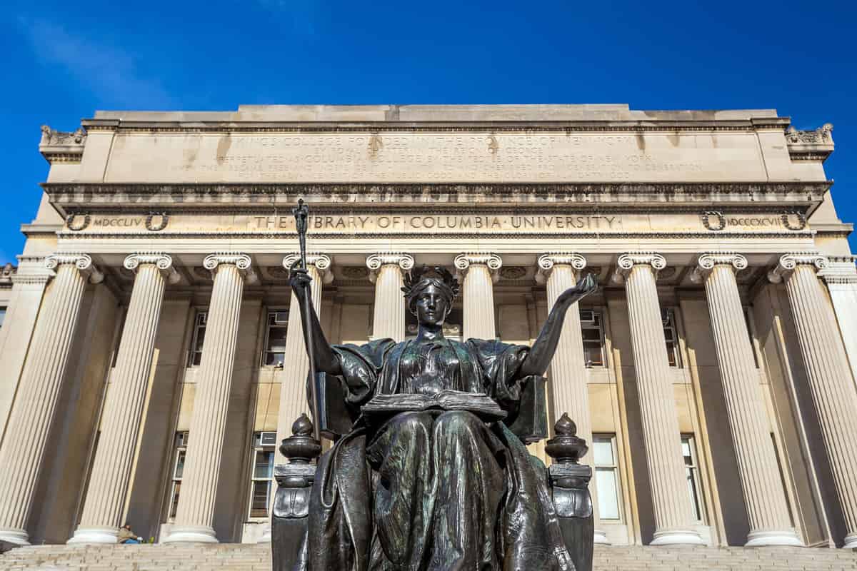 Columbia University of New York in winter