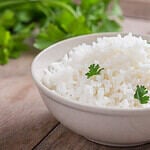 White rice in bowl