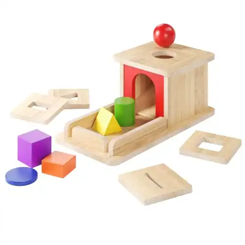 Luttz Montessori Wooden Object Permanence Box