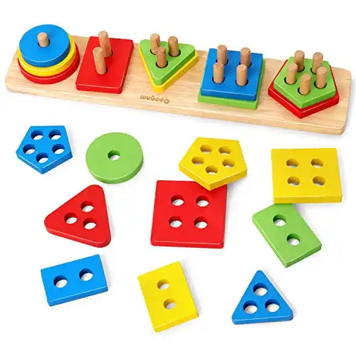 Coogam Wooden Sorting Stacking Montessori Toy