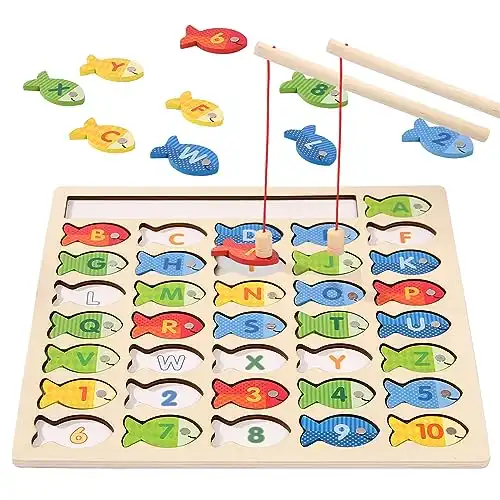 Wooden Magnetic Fishing Game