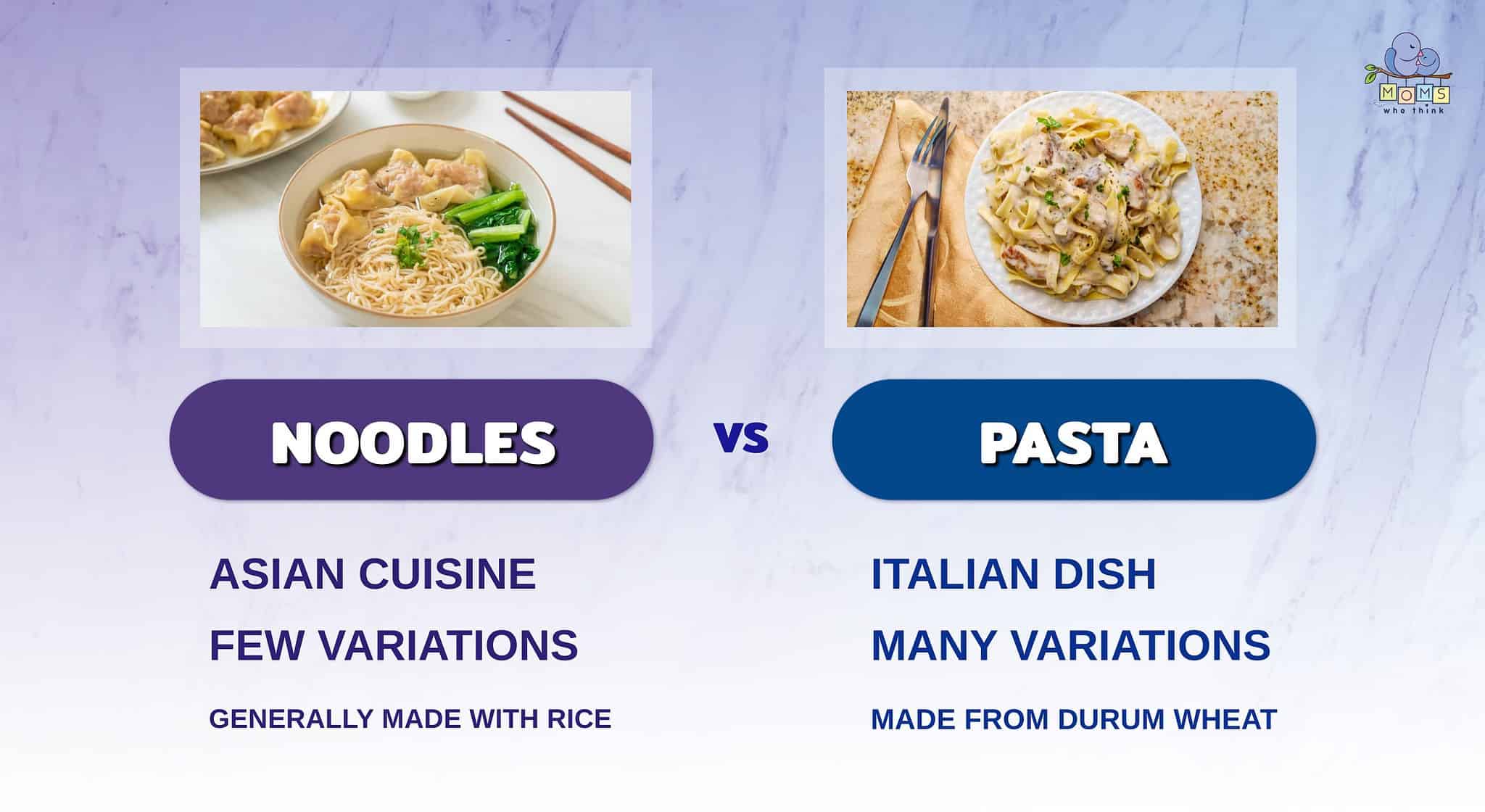 Noodles vs. Pasta Differences and Similarities