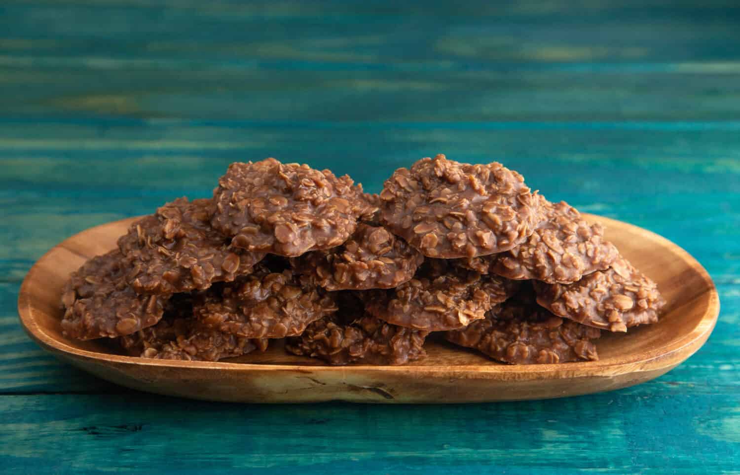 No Bake Chocolate Peanut Butter and Oat Cookies