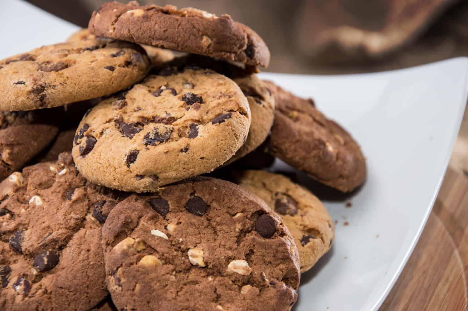 Mixed Cookies on a white plate