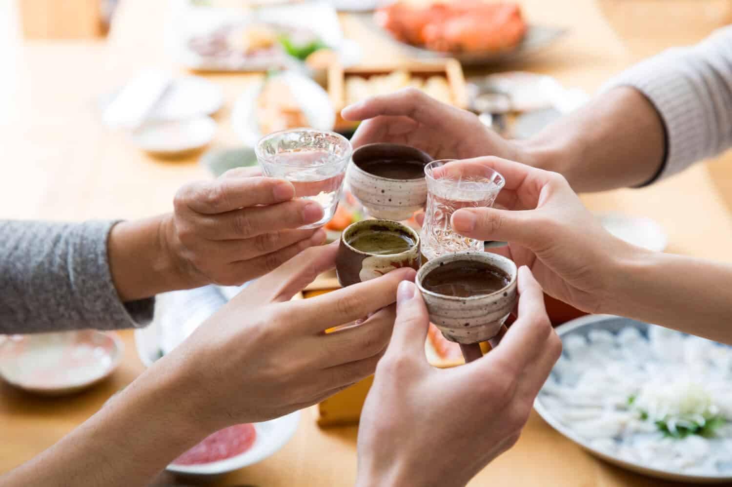 Japanese sake, New Year party gatherings