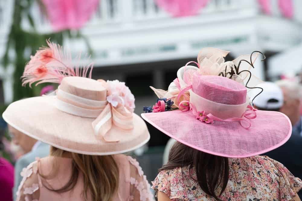 Elegant hats at a horse race