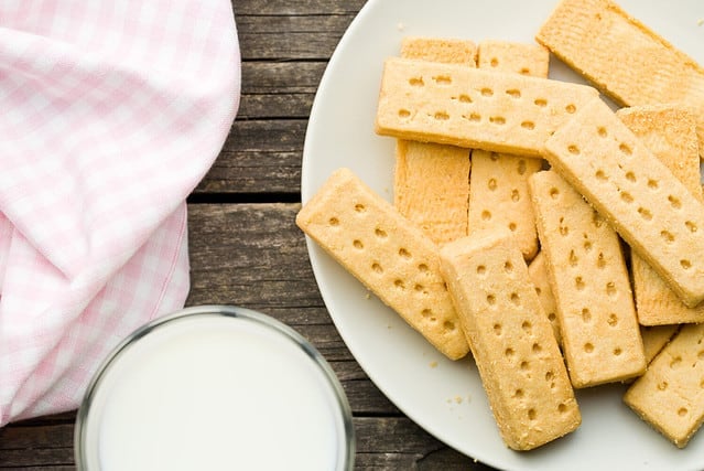 top view of shortbread fingers