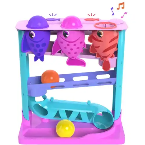 Move2Play, Feed The Fish, Interactive Toy for 1+ Year Olds, 6 to 12 Months, Baby Toy, 1 Year Old Birthday Gift for Girls, 9-12 Months, 6 7 8 9 10 12+ Months