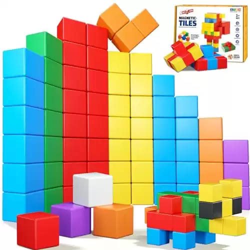 Magnetic Blocks for Toddlers Large Magnetic Building Blocks Cubes Montessori Toys STEM Educational
