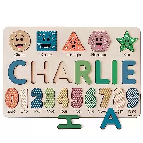 Personalized Name Puzzle With Numbers and Shapes