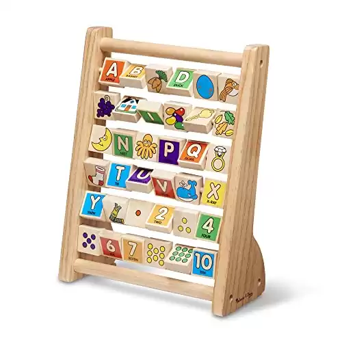 Melissa & Doug ABC-123 Abacus - Classic Wooden Educational Toy