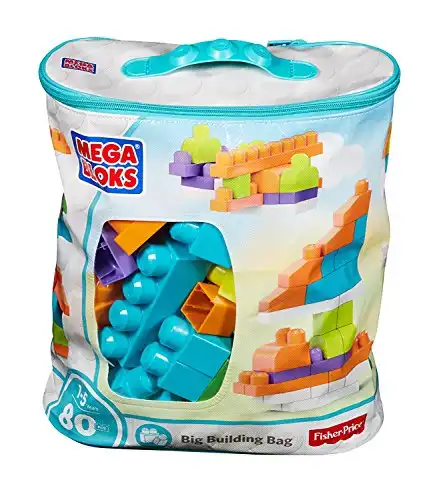 Mega Bloks Big Building Bag, 80 pieces