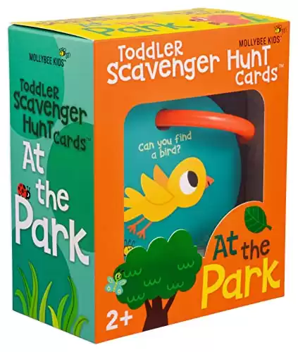 MOLLYBEE KIDS Outdoor Toddler Scavenger Hunt Cards at The Park, Gifts for Ages 2+