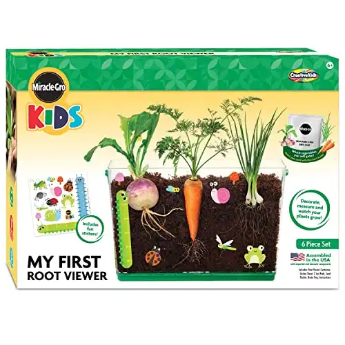 Miracle GRO My First Root Viewer- Decorate & Plant Your Own Garden - Science Kit for Kids