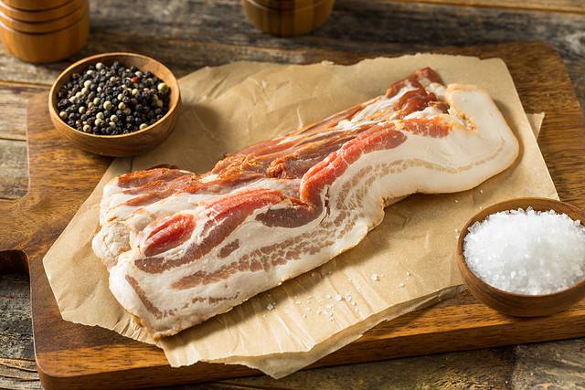 Raw Organic Uncured Salty Bacon