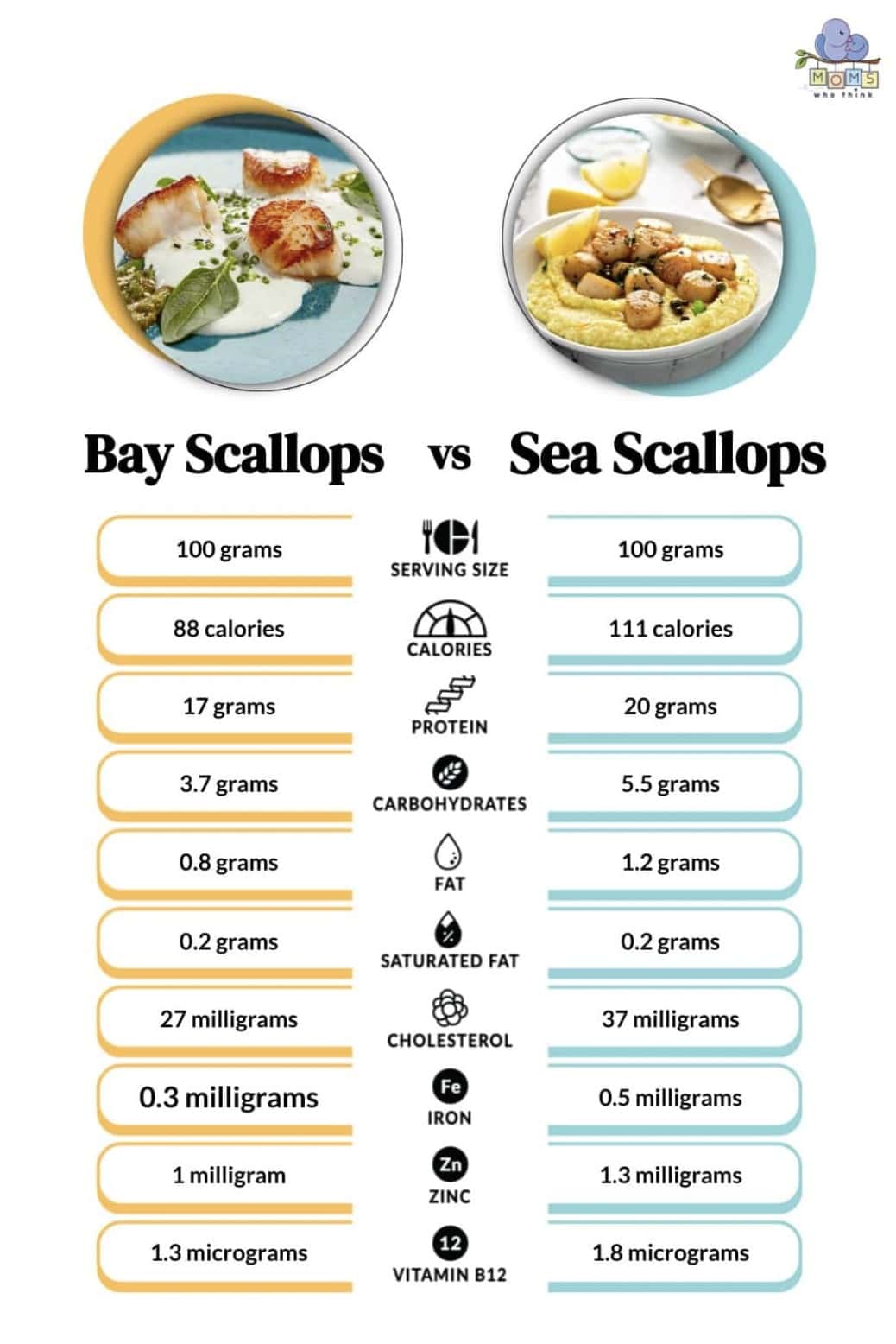 bay scallops vs. sea scallops