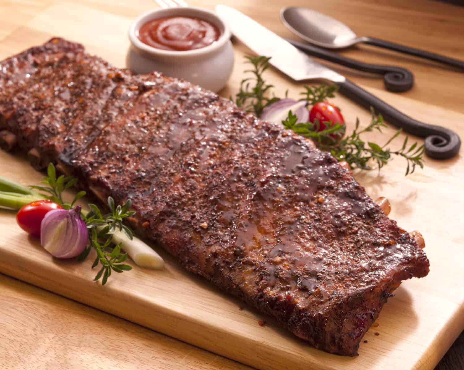Slab of bbq ribs