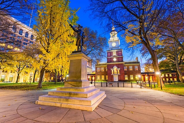 Independence Hall in Philadelphia, Pennsylvania, USA.