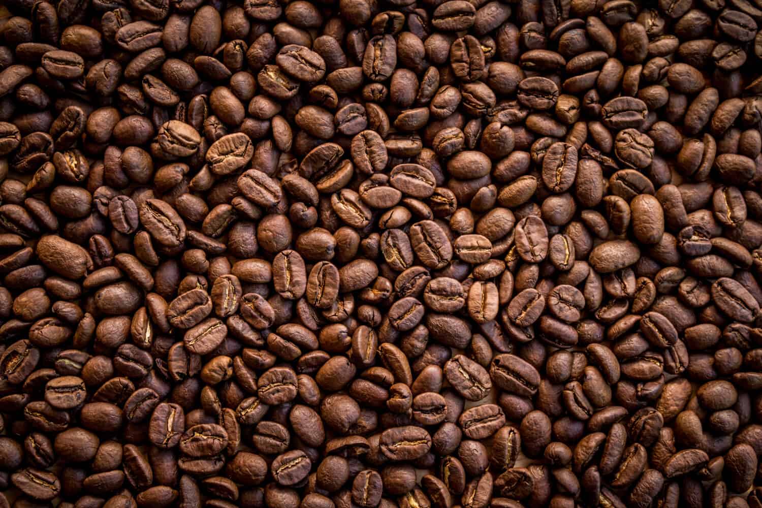 Roasted coffee beans background