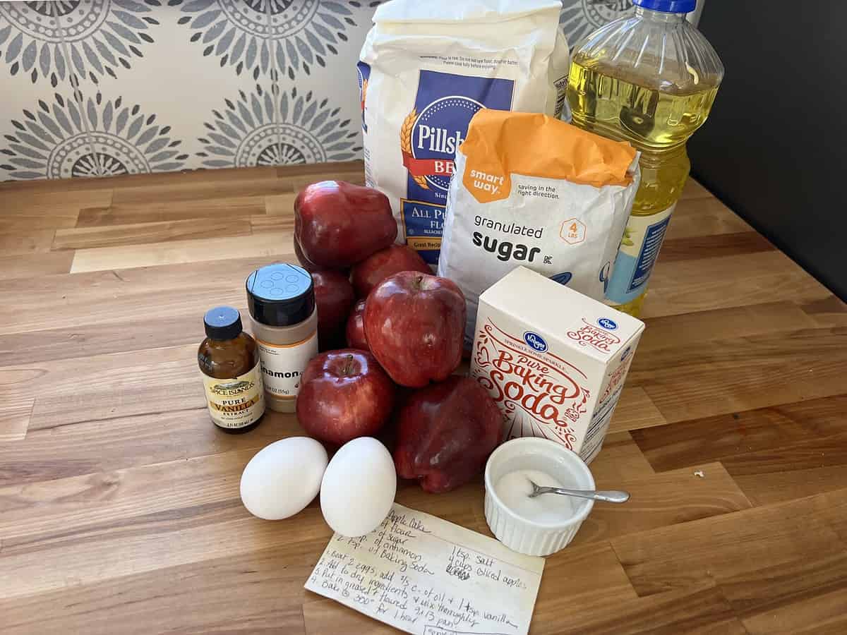 Apple Dump Cake recipe ingredients