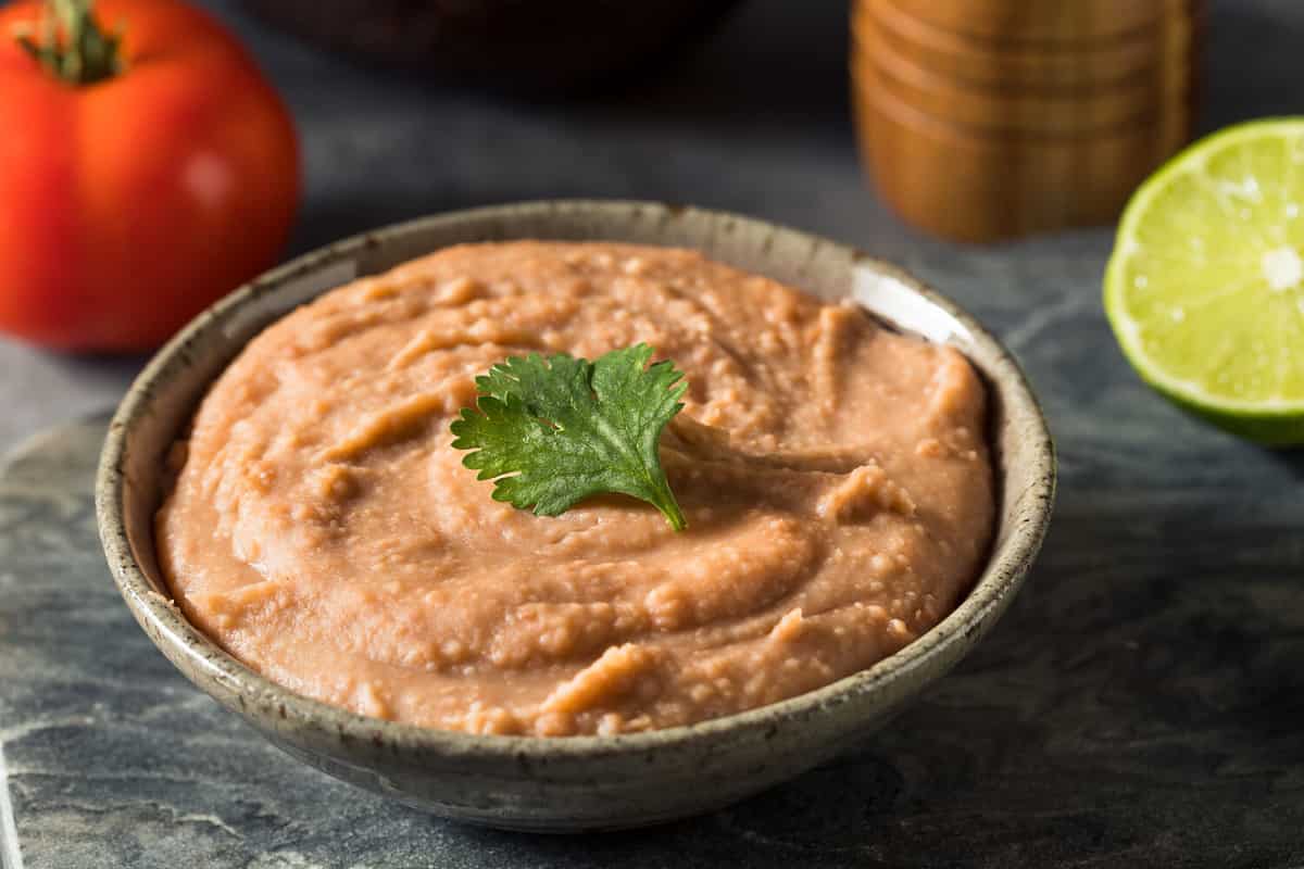 Homemade Organic Refried Pinto Beans Ready to Eat