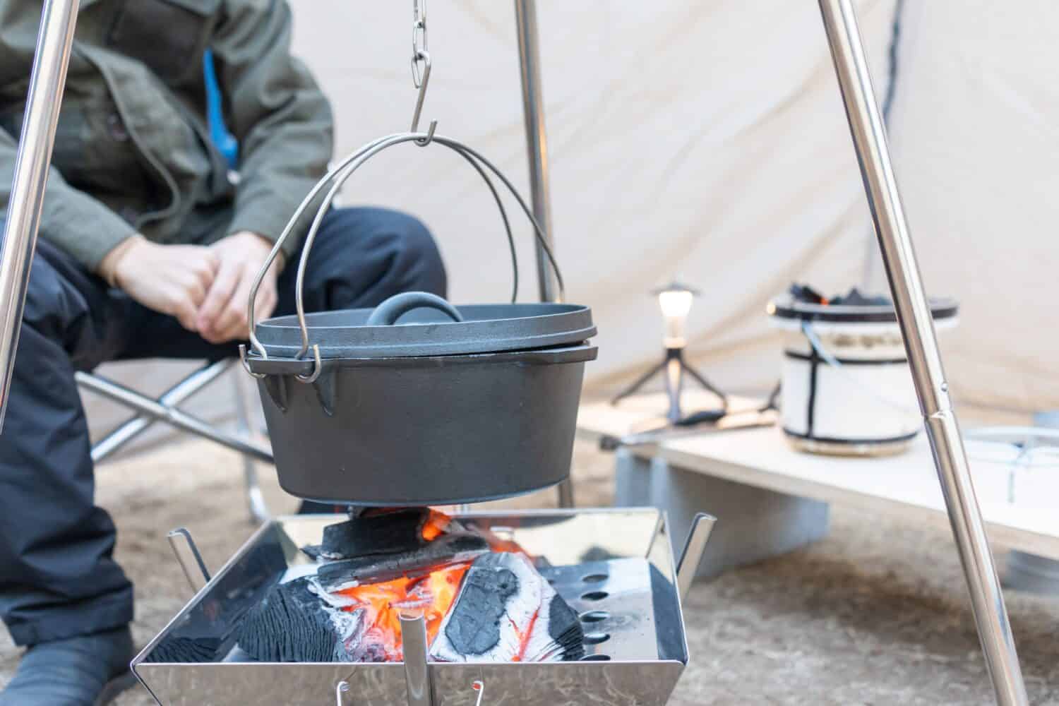 Staub vs Le Creuset:solo camper who makes camping meals in a dutch oven