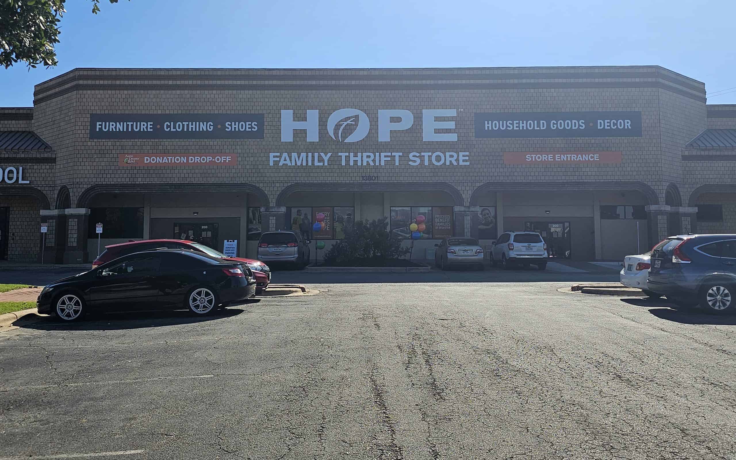 Hope Family Thrift store