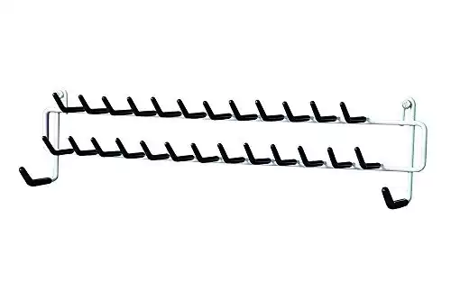 ClosetMaid Epoxy coated steel 8051 Tie and Belt Rack, White, 3.5
