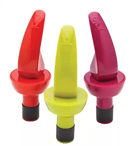 Joe Joie Expanding Beverage Bottle Stopper, Pack of 3, Assorted Colors, 1 Pack